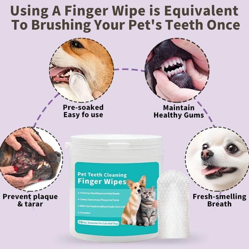 🐶Max Dental Wipes | Pack Of 50 | Sale 50% Off🐶